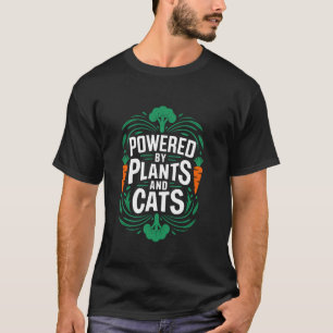 Vegetarier, angetrieben von Pflanzen und Katzen, v T-Shirt