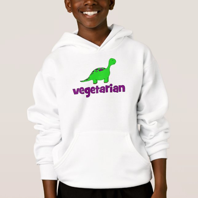Vegetarier - Dinosaurier-Entwurf Hoodie (Vorderseite)