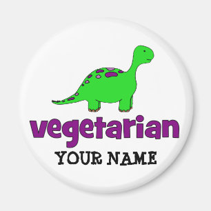 Vegetarier - Dinosaurier-Entwurf Magnet