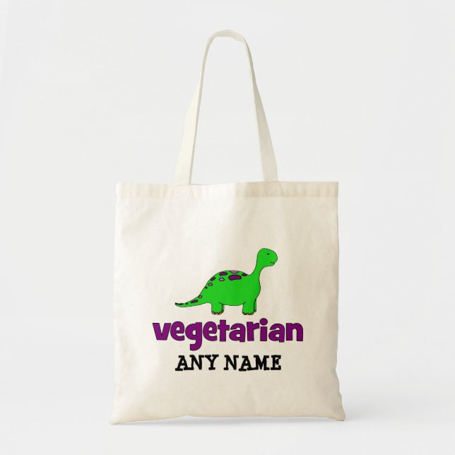 Vegetarier - Dinosaurier-Entwurf Tragetasche (Vorne)