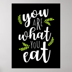 Vegetarier du bist, was du isst poster