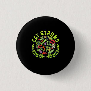 Vegetarier essen stark button