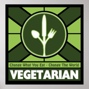 Vegetarier-Flagge Poster