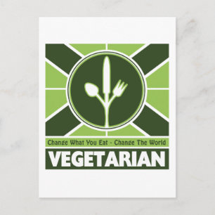 Vegetarier-Flagge Postkarte