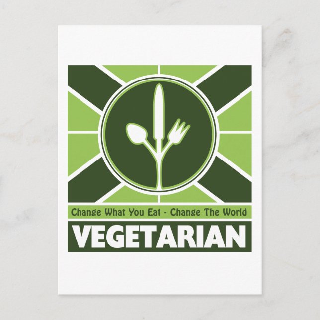 Vegetarier-Flagge Postkarte (Vorderseite)