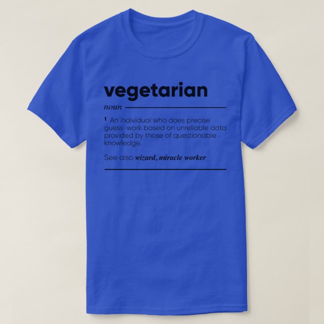 Vegetarier Funny Definition T-Shirt (Design vorne)
