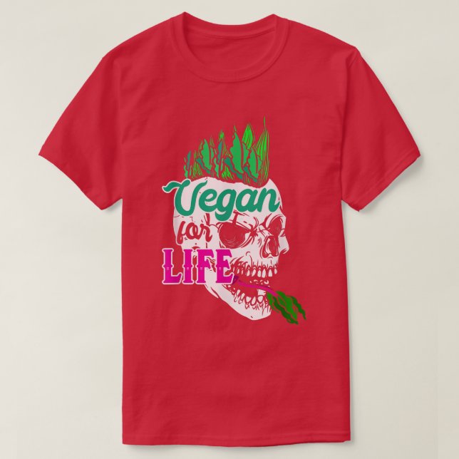 Vegetarier für das Leben Gemüse Vegan Vegetarismus T-Shirt (Design vorne)