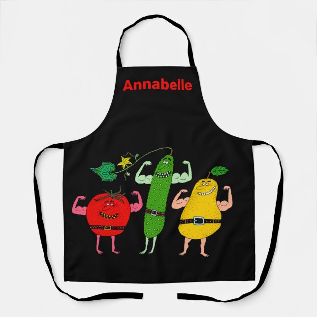 Vegetarier Gemüse Rock Personalisieren Schürze (Vorderseite)