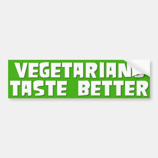 Vegetarier-Geschmack besser Autoaufkleber (Vorne)