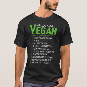 Vegetarier Hallo Ich Bin Ein Veganer 2 T-Shirt