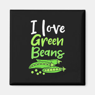 Vegetarier I Liebe Grüne Bohnen Magnet