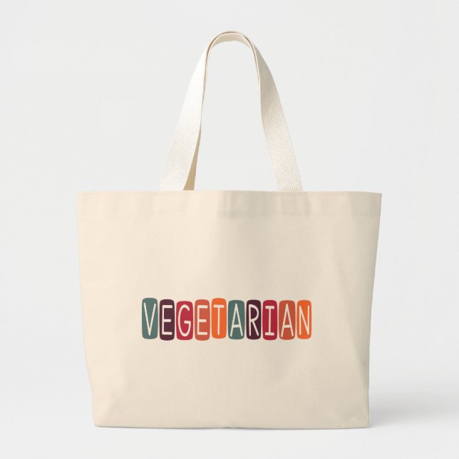 Vegetarier Jumbo Stoffbeutel (Vorne)
