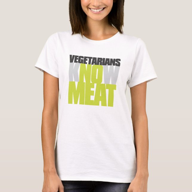 Vegetarier kein Fleisch T-Shirt (Vorderseite)
