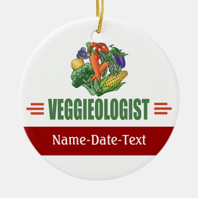 Vegetarier Keramik Ornament (Vorne)