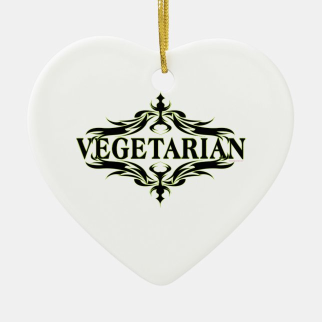 Vegetarier Keramikornament (Vorne)