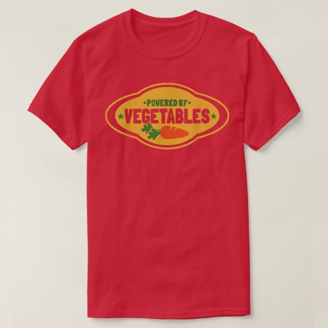 Vegetarier mit Gemüse  T-Shirt (Design vorne)