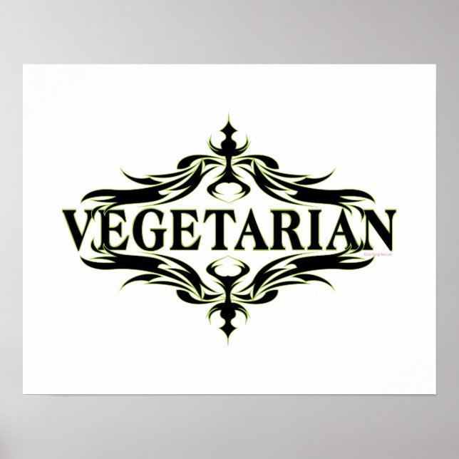 Vegetarier Poster (Vorne)