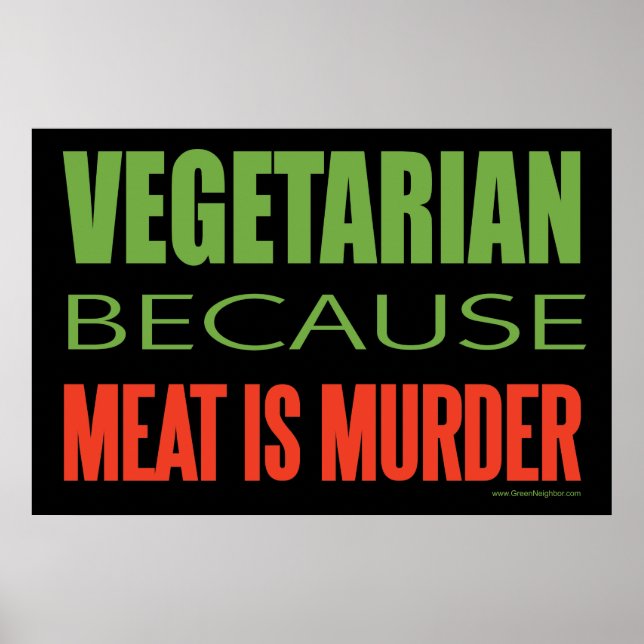 Vegetarier Poster (Vorne)