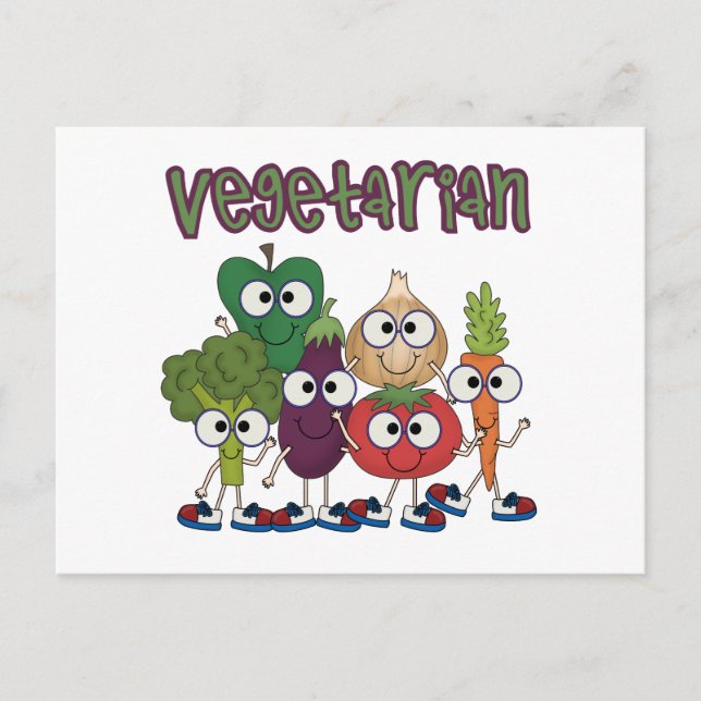 Vegetarier Postkarte (Vorderseite)