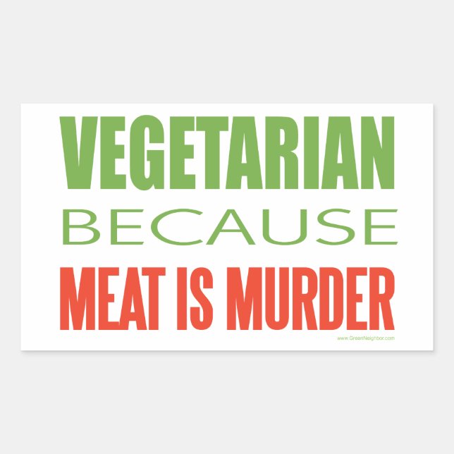 Vegetarier Rechteckiger Aufkleber (Vorderseite)