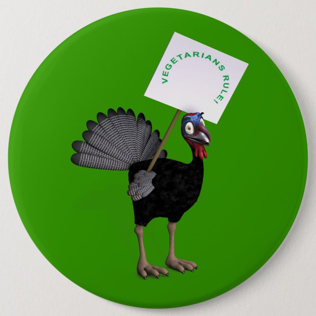 Vegetarier Regel! Button (Vorderseite)