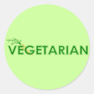 Vegetarier-Sticker Runder Aufkleber