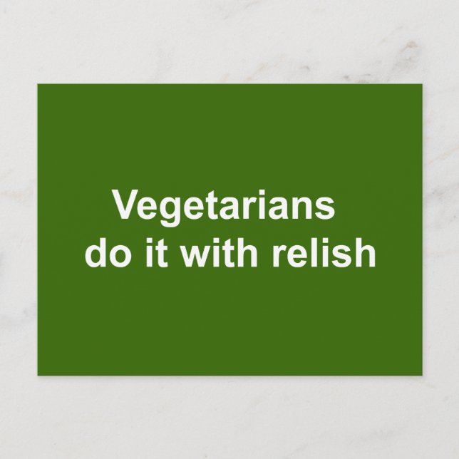 Vegetarier tun es mit Leib Postkarte (Vorderseite)