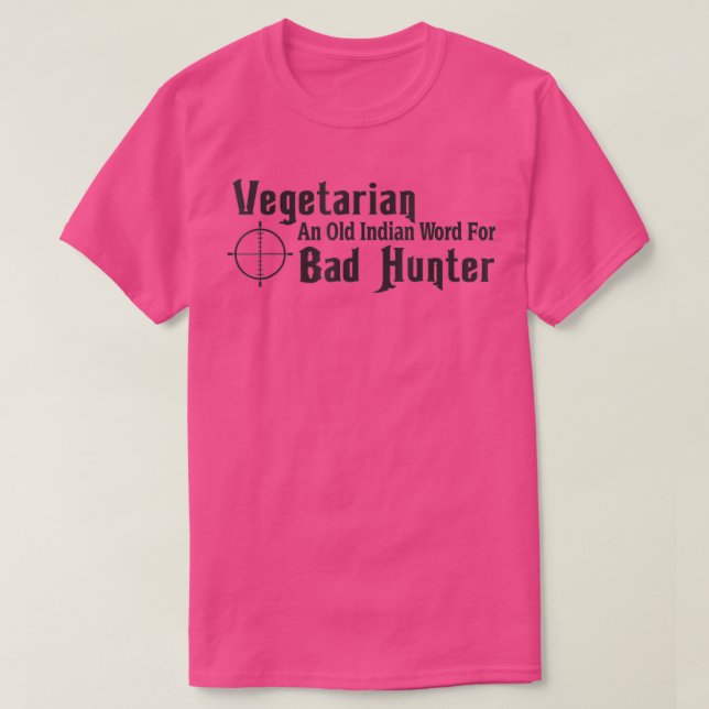 Vegetarier und altes indisches Wort für schlechten T-Shirt (Design vorne)