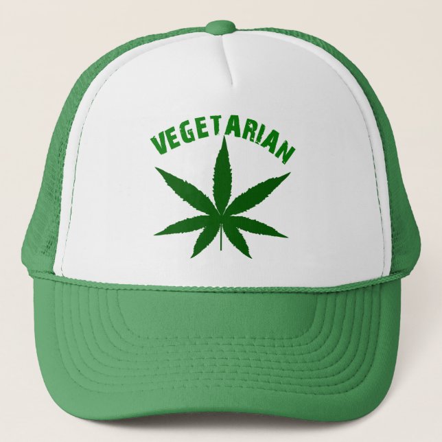 Vegetarier, Vegetarier, Veggie, Truckerkappe (Vorderseite)
