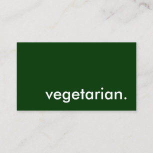 Vegetarier. Visitenkarte