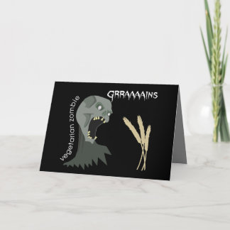 Vegetarier Zombie will Graaains! Karte