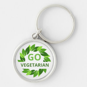 Vegetarisch, Vegan  Veganismus, Grüne Gemüse-Diät Schlüsselanhänger