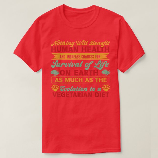 Vegetarische Ernährung 1820 T-Shirt (Design vorne)