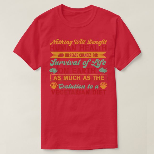 Vegetarische Ernährung T-Shirt (Design vorne)
