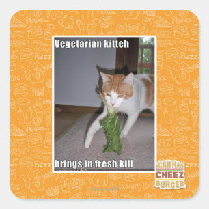 Vegetarische Küche Quadratischer Aufkleber