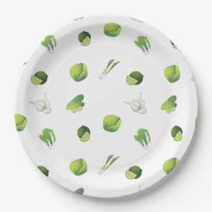 Vegetarische vegane Gemüse Pappteller