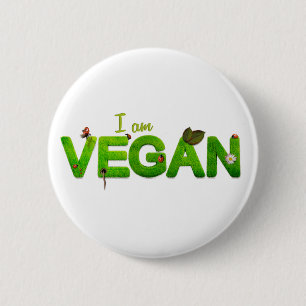 Vegetarische Vegane Liebe Rette Tierfutter-Taste Button