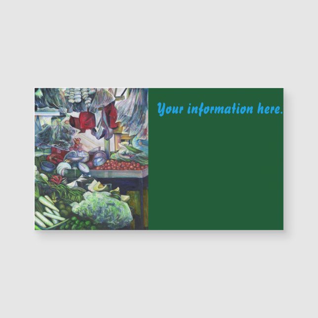 Vegetarische Vereine trifft sich hier an Magnetkarte (Vorderseite)