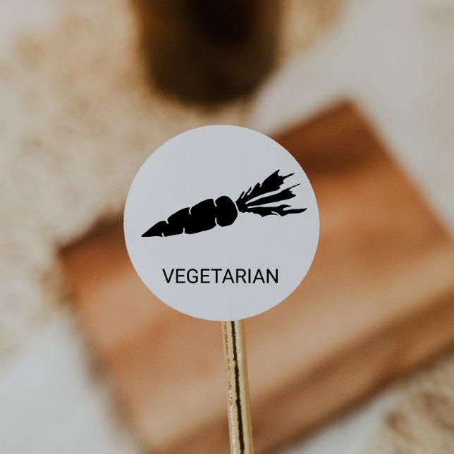 Vegetarische Wahl für Hochzeiten Runder Aufkleber (Von Creator hochgeladen)