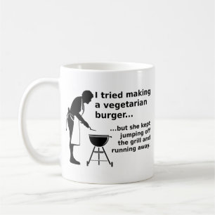 Vegetarischer Burger Lustiges Fleisch Tasse Humor
