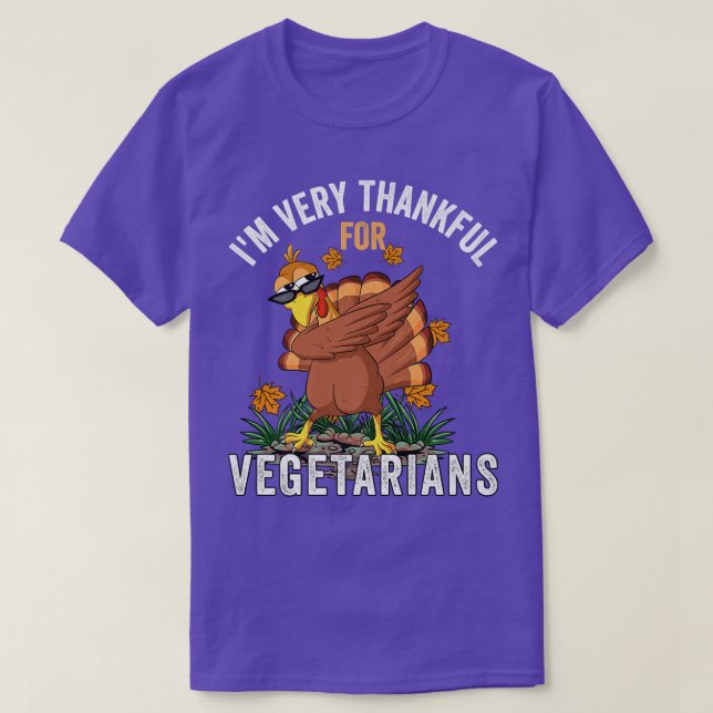 Vegetarischer Erntedank Funny Dabbing Türkei Liebe T-Shirt (Design vorne)