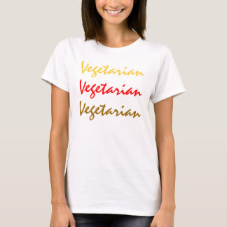 Vegetarischer Frauenweiß-T - Shirt