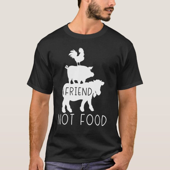 Vegetarischer Freund nicht Essen T-Shirt (Vorderseite)