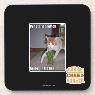 Vegetarischer Kitteh Getränkeuntersetzer