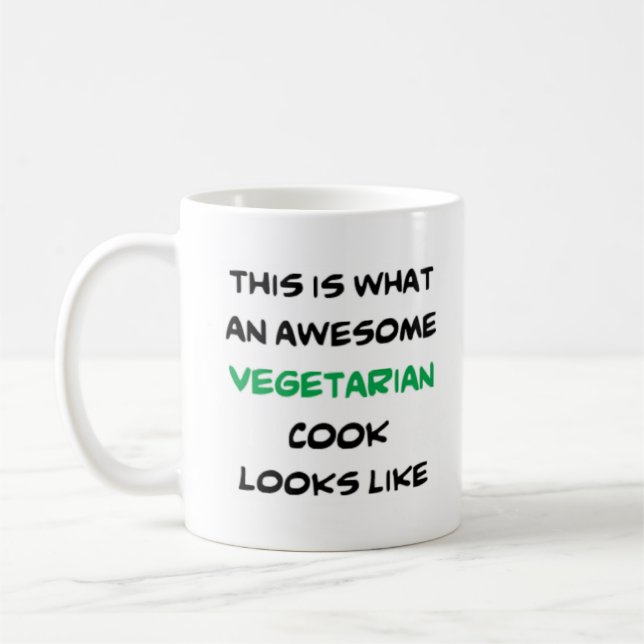 vegetarischer Koch, phantastisch Kaffeetasse (Links)