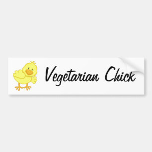 Vegetarischer Küken-Autoaufkleber Autoaufkleber