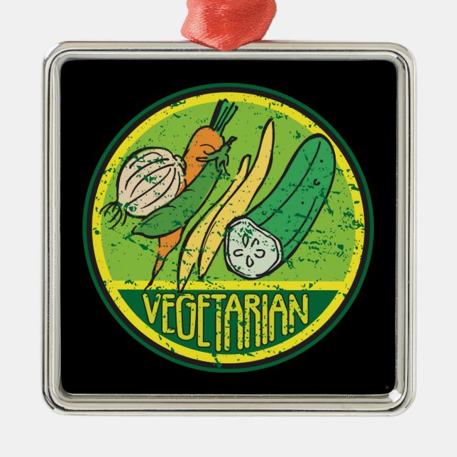 Vegetarischer Schmutz Ornament Aus Metall (Vorne)