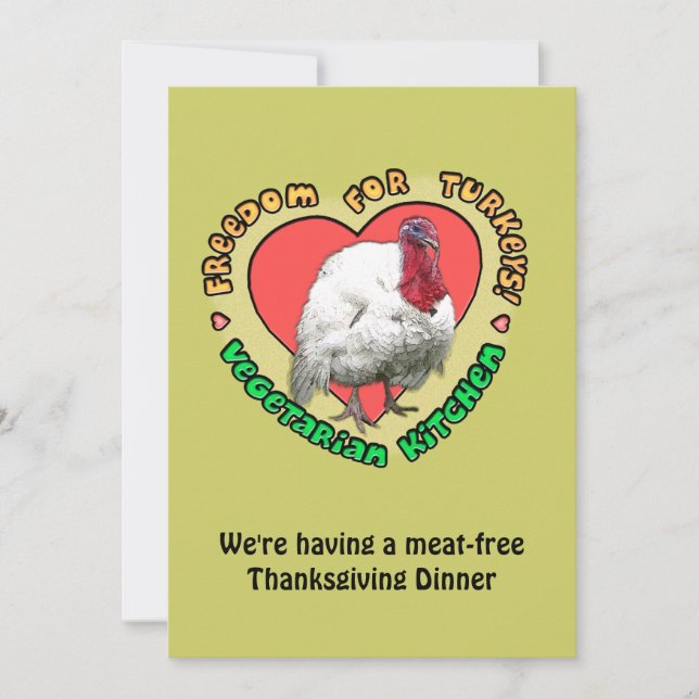 Vegetarisches Abendessen Einladung (Vorderseite)