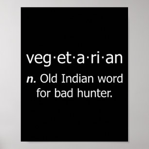 Vegetarisches altes Wort für Byte Junter Poster
