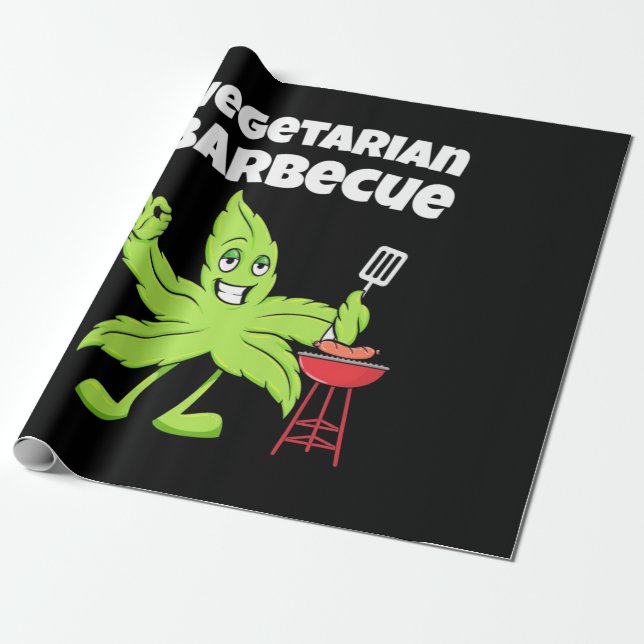 Vegetarisches Barbecue Geschenkpapier (Ungerollt)